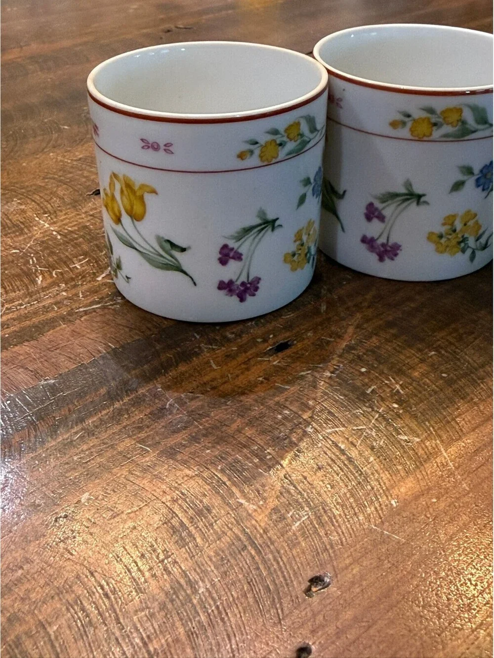 Set of 4 Spode Floral Fantasy Porcelain Demitasse Cups